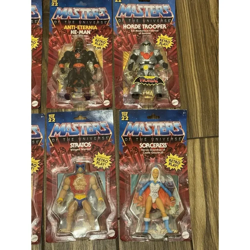 NEW Mattel MOTU Retro Lot Of 9 & Land Shark Mosquitor Horde Trooper Anti Eternia